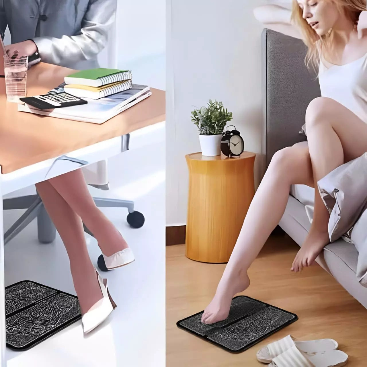 Kit 2 Tapetes Massageadores Para Pés - Massegea e Alivia Dores