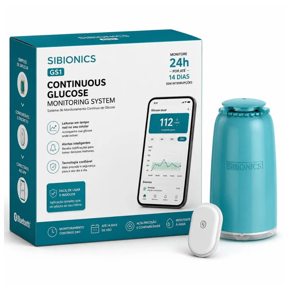 Sensor e Monitor De Glicose SIBIONICS Inteligente GS1