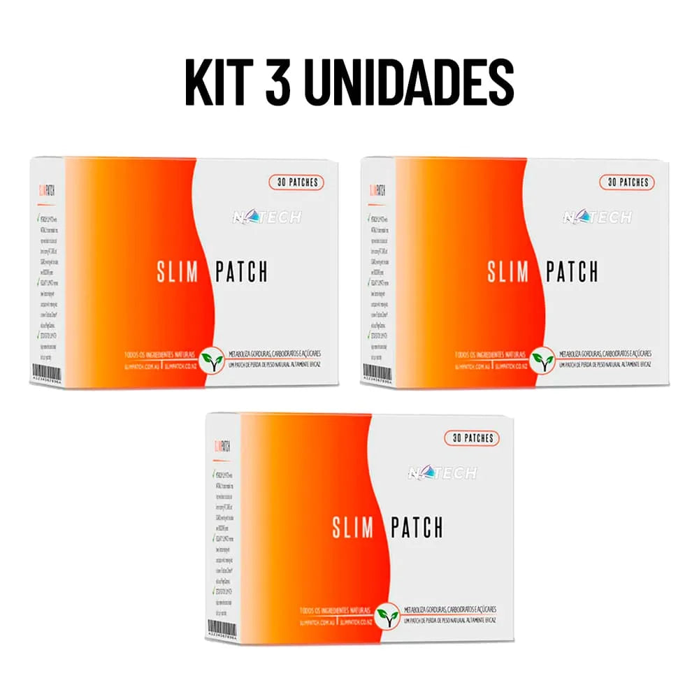 Kit 3 SlimPatch - Adesivo Abdominal Para Redução e Modelagem