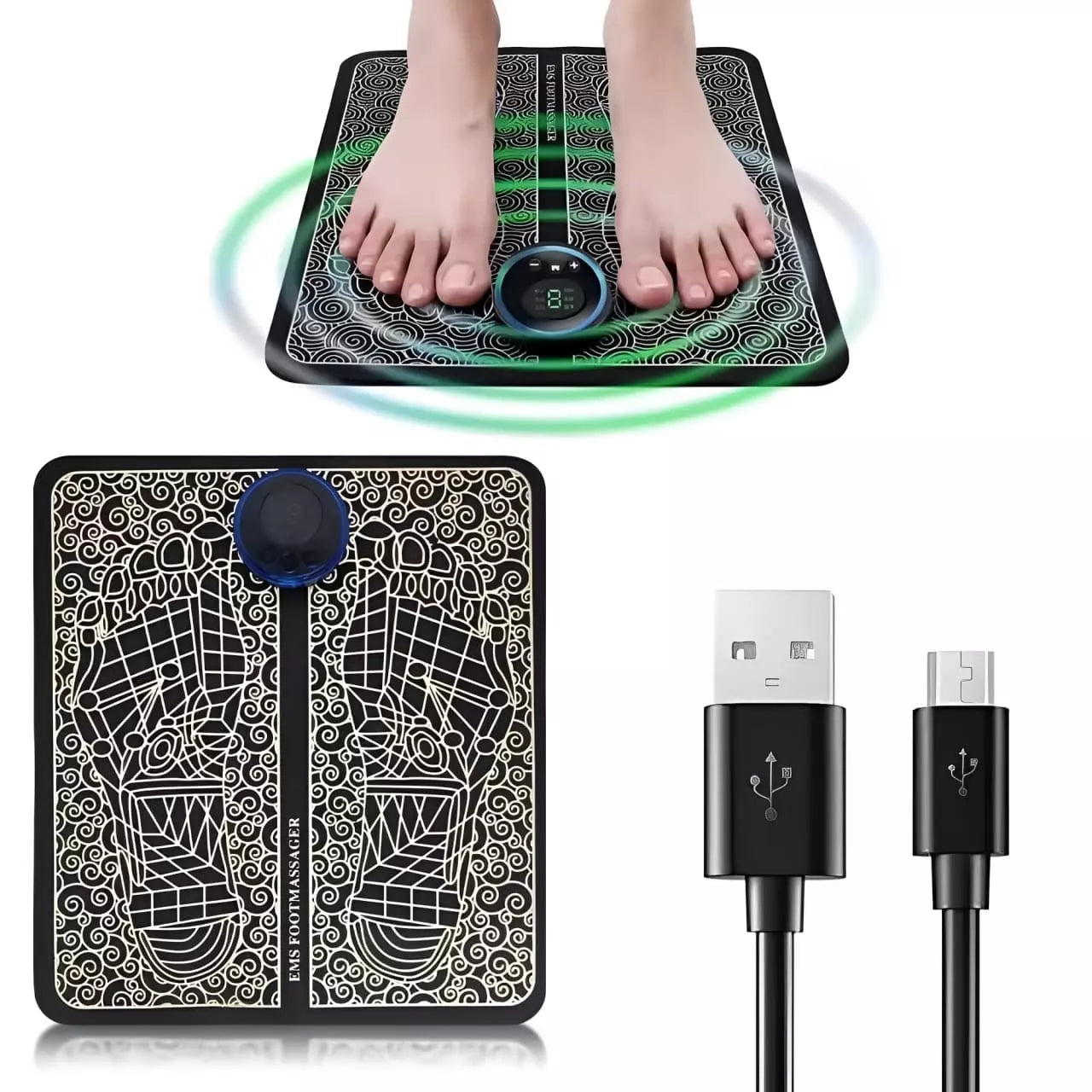 Kit 2 Tapetes Massageadores Para Pés - Massegea e Alivia Dores