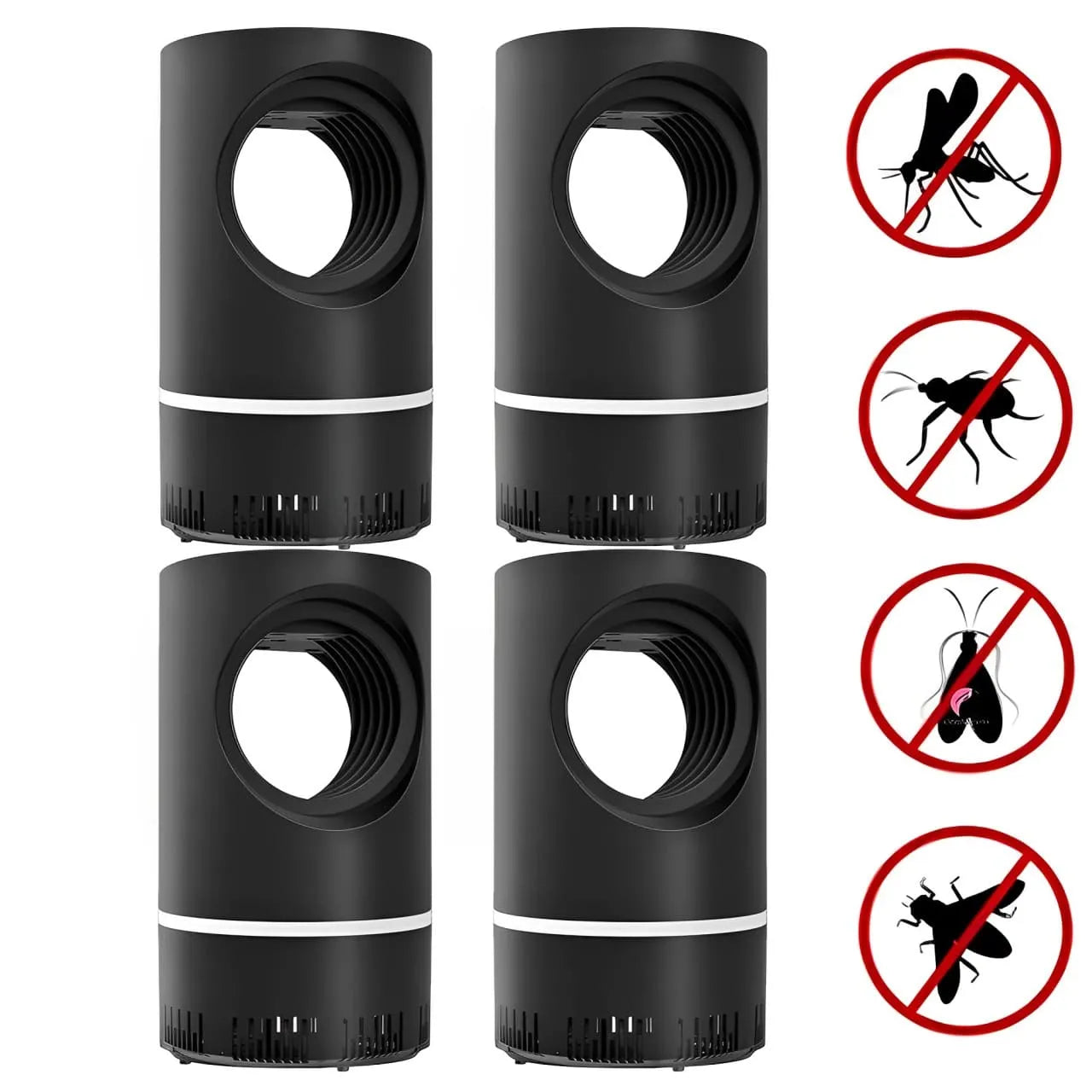 Kit 4 Armadilha Para Pernilongo Silencioso com Lâmpada de LED